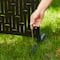 Glitzhome® 6ft. Black Galvanized Steel Bamboo Pattern Privacy Screen Fence Panel & Room Divider